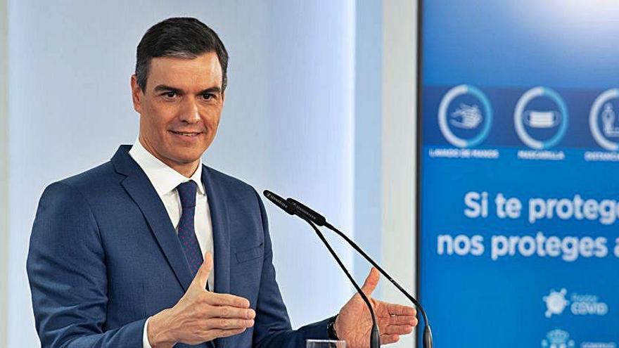 Pedro Sánchez a la compareixença d&#039;ahir