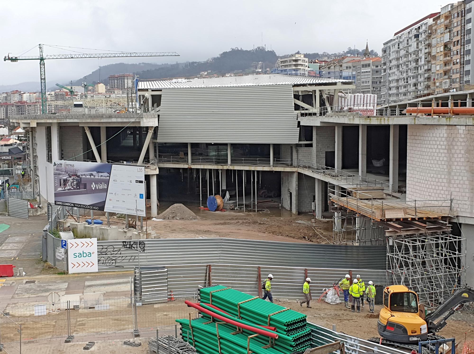 El avance de las obras del complejo comercial