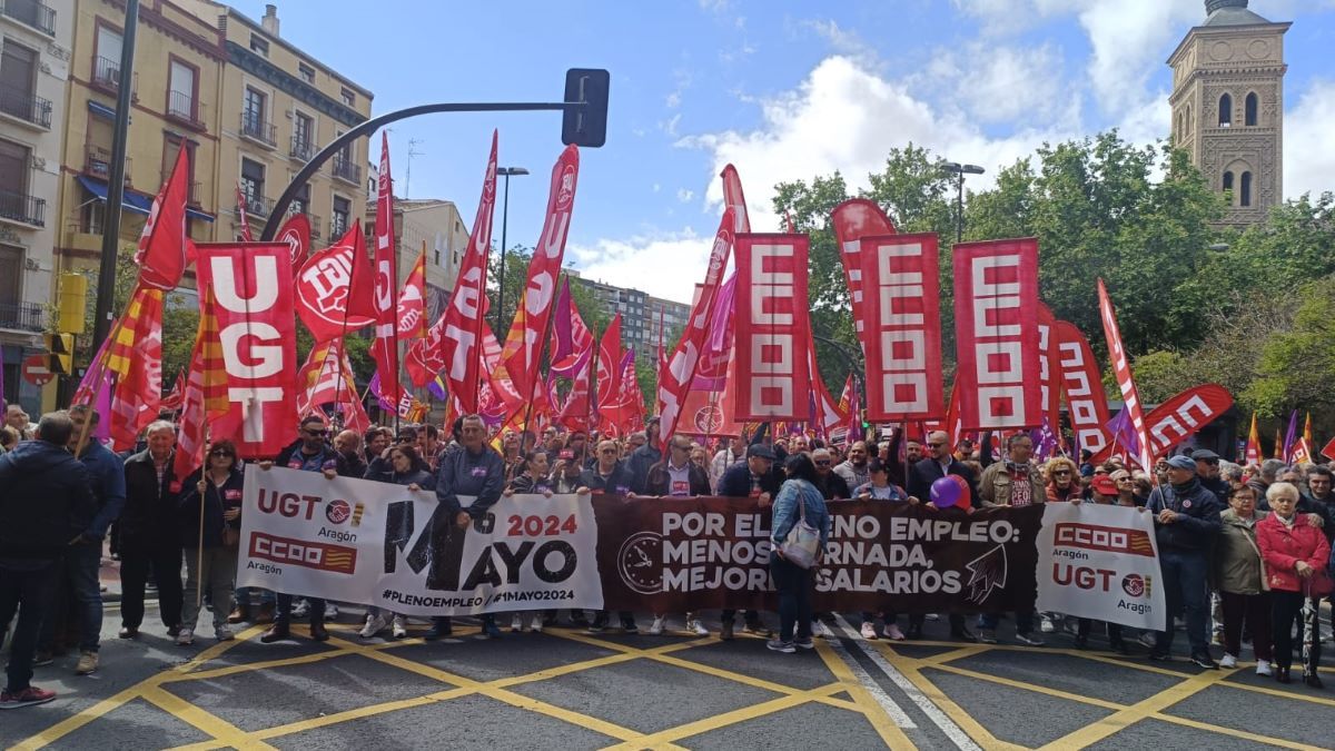 Manifestación del 1º de Mayo en Zaragoza