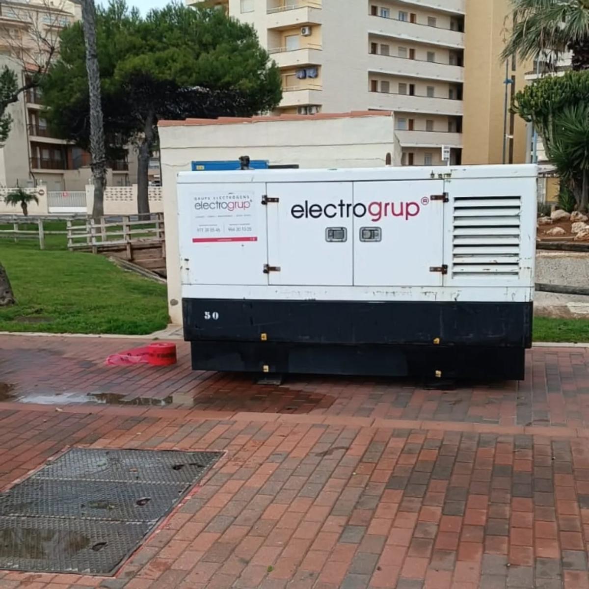 Grupo electrógeno instalado en Peñíscola.