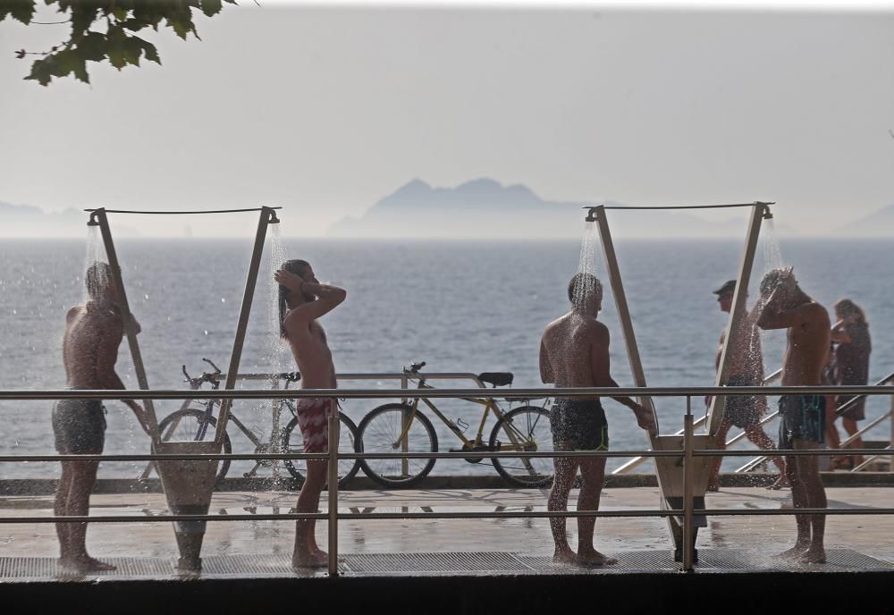 Así se combatió el calor en Pontevedra