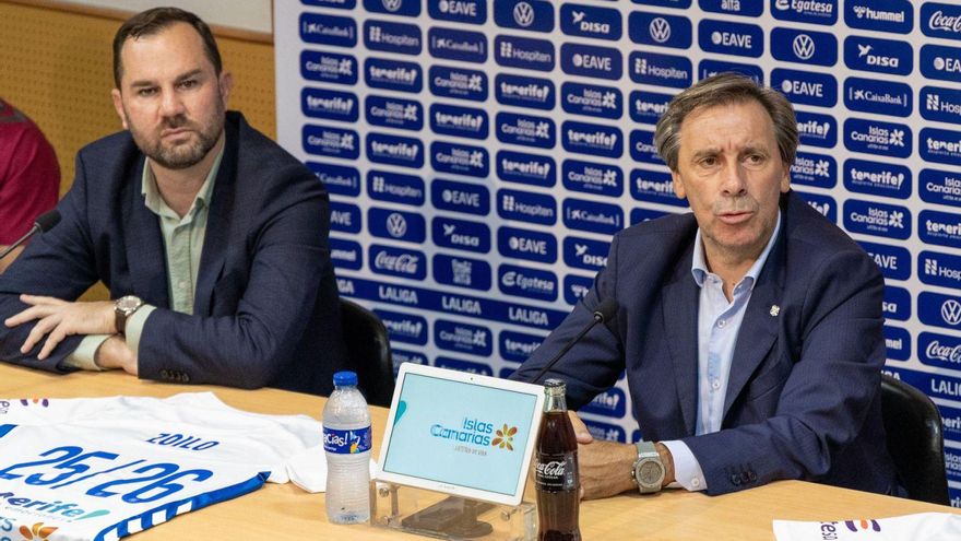 Manu Guill y Felipe Miñambres, este jueves en la sala de prensa del Heliodoro.
