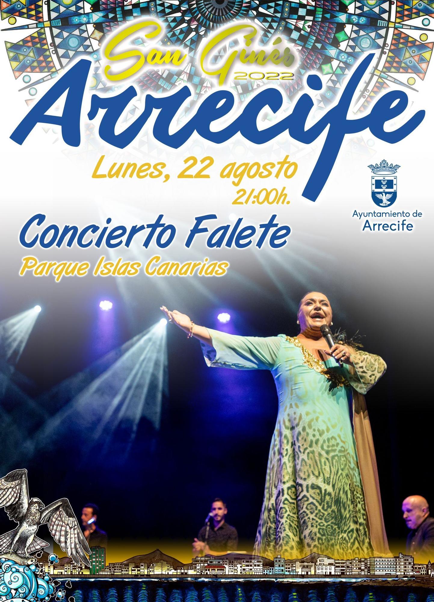 Cartel del concierto de Falete en Arrecife.