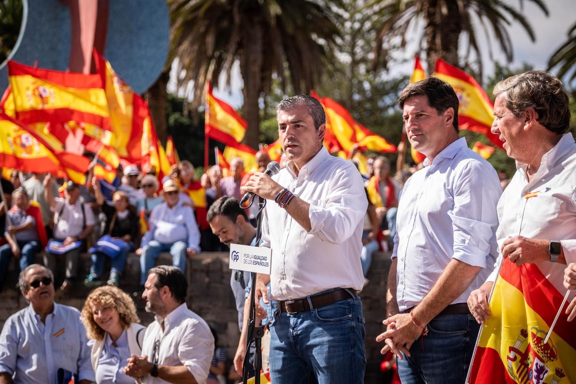 Manifestación contra la ley de amnistía en Santa Cruz de Tenerife