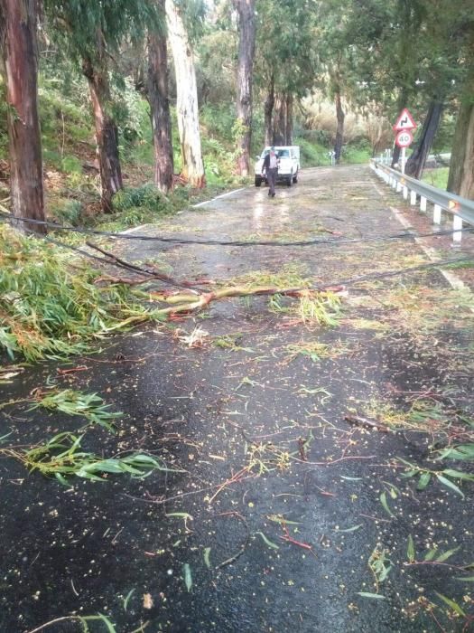 El mal tiempo causa desperfectos en carreteras de Gran Canaria