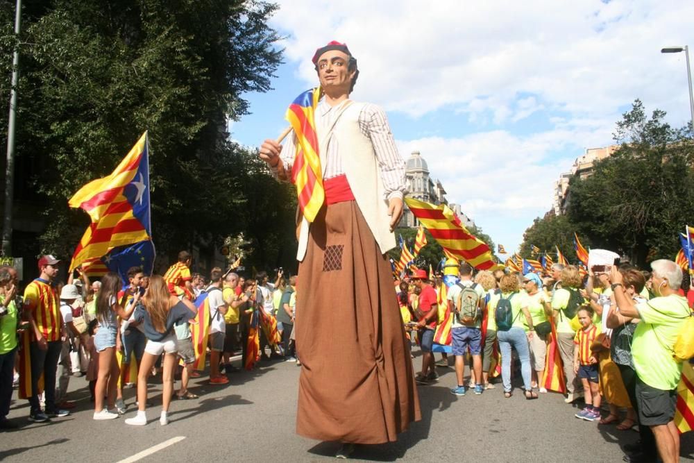 Els gironins a la manifestació de la Diada a Barcelona