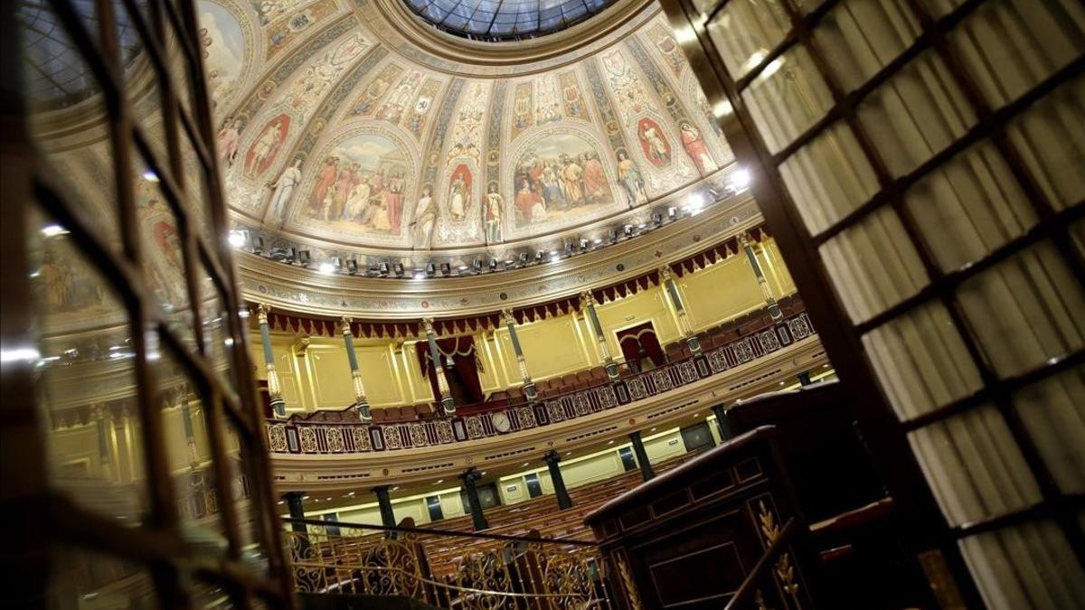 Entrada al hemiciclo del Congreso de los Diputados