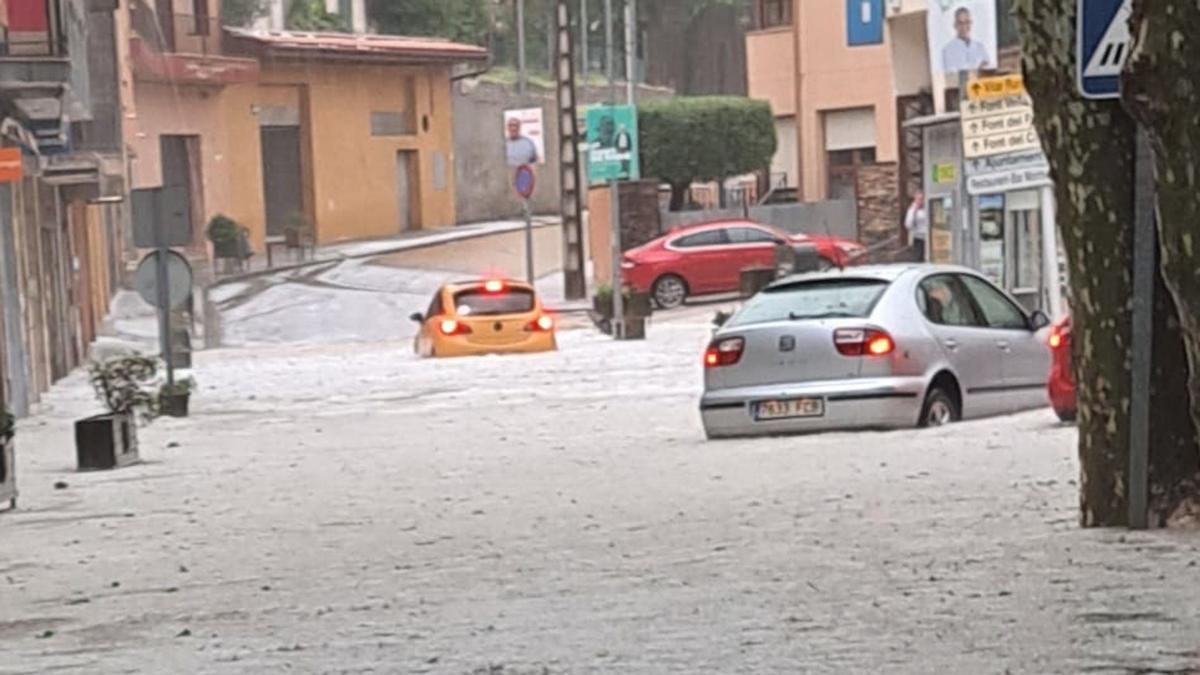 Granizada en Sant Hilari Sacalm