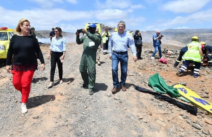 10/04/2019 SAN BARTOLOME DETIRAJANA. Simulacro accidente aéreo del Ejercito del Aire.  Fotógrafa: YAIZA SOCORRO.  | 10/04/2019 | Fotógrafo: Yaiza Socorro