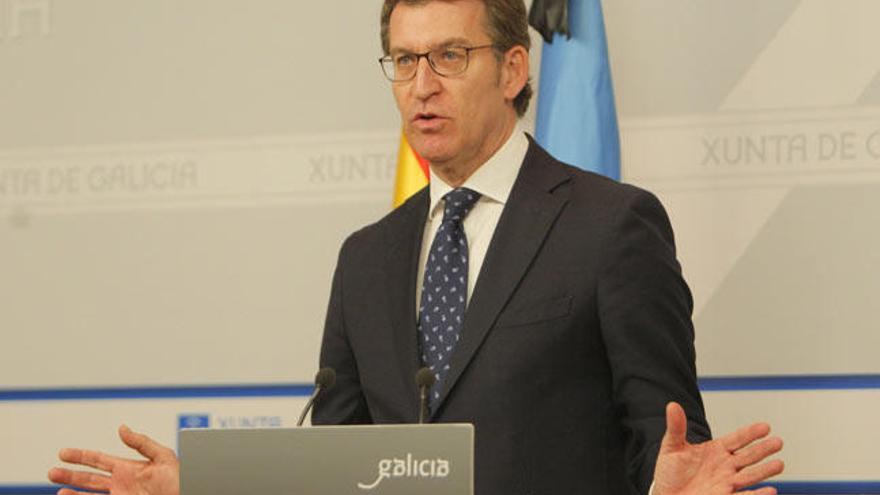 Alberto Núñez Feijóo, hoy, tras el Consello de la Xunta // X.Álvarez