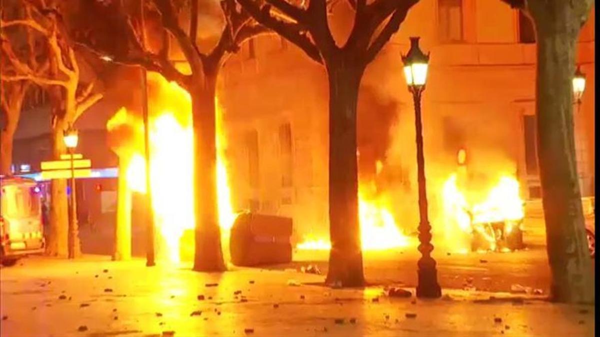Cerca de un millón en daños durante los altercados por Hasél