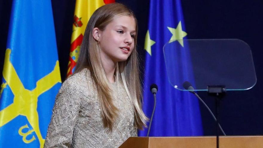 La Princesa, durante su discurso.