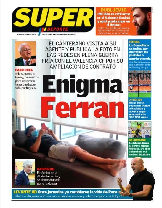 Portada SUPERDEPORTE viernes 5 junio 2020