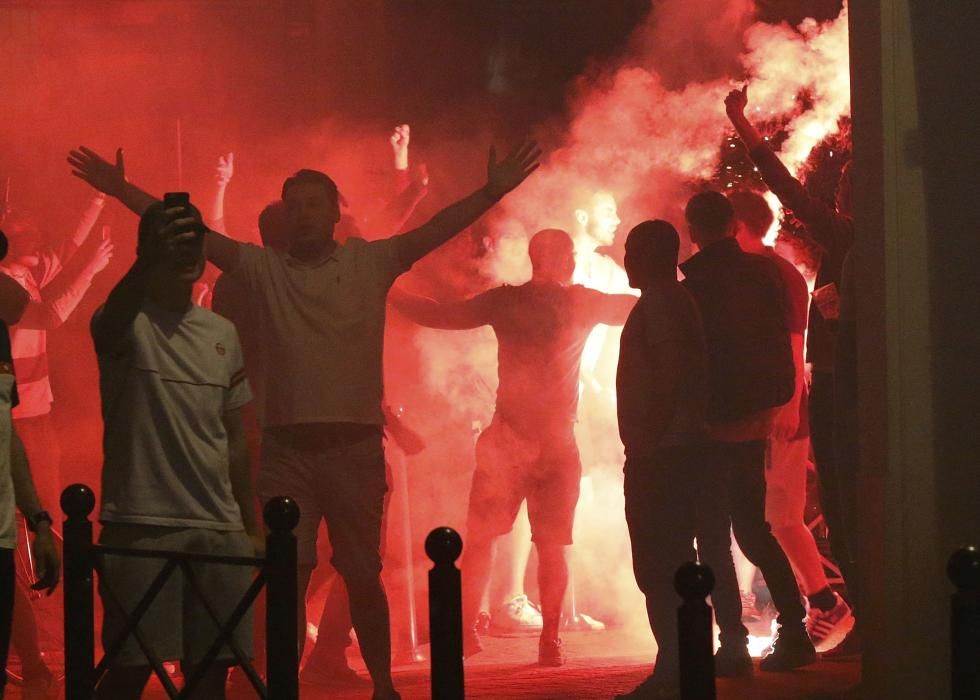 Hinchas ingleses y rusos volvieron a enfrentarse en la ciudad francesa.