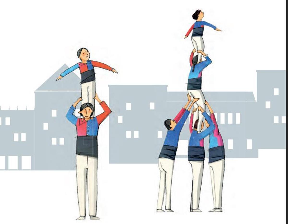 Una de las ilustraciones de "Amunt al cel".
