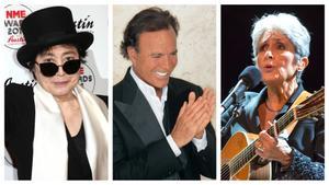 Yoko Ono, Julio Iglesias y Joan Baez