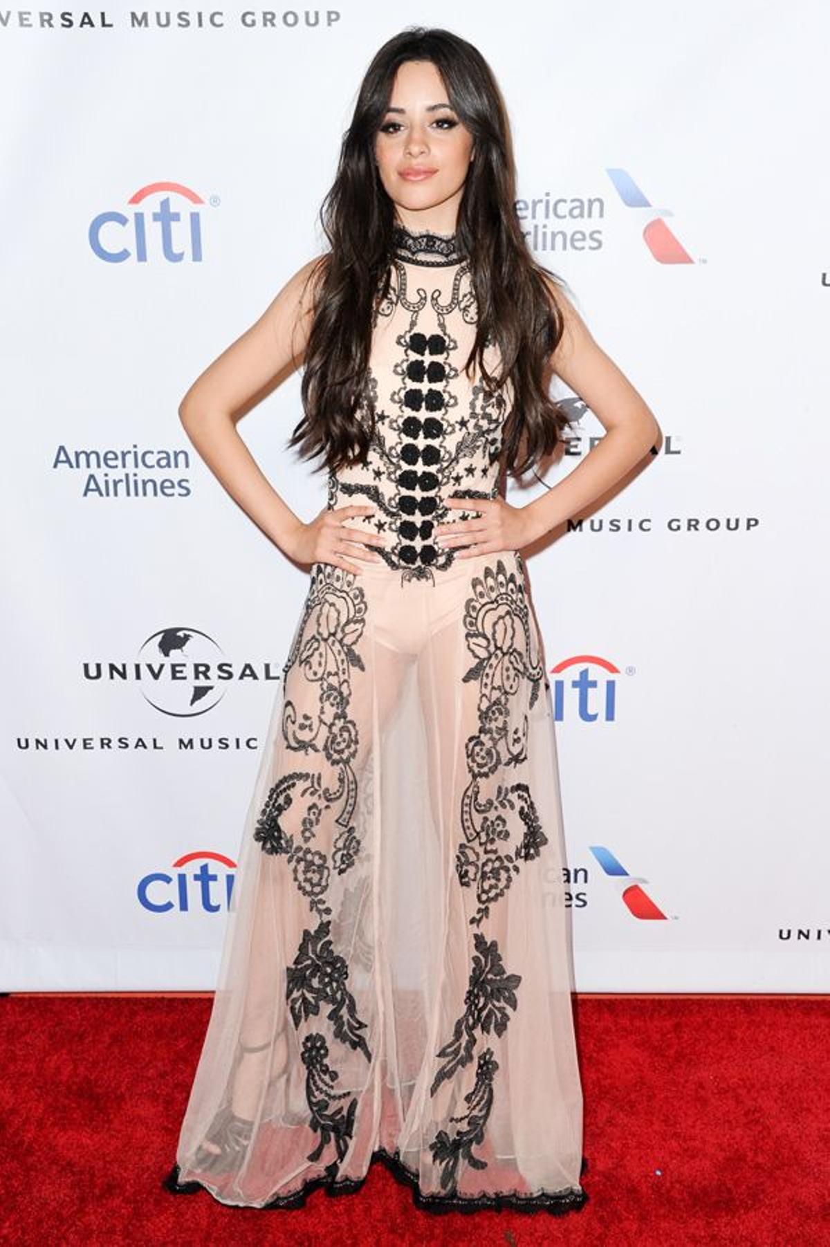 Camila Cabello en la fiesta Universal Music Group tras los Grammy