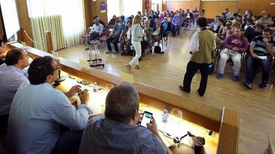 Un momento del acto celebrado ayer en Mos. // A. Hernández