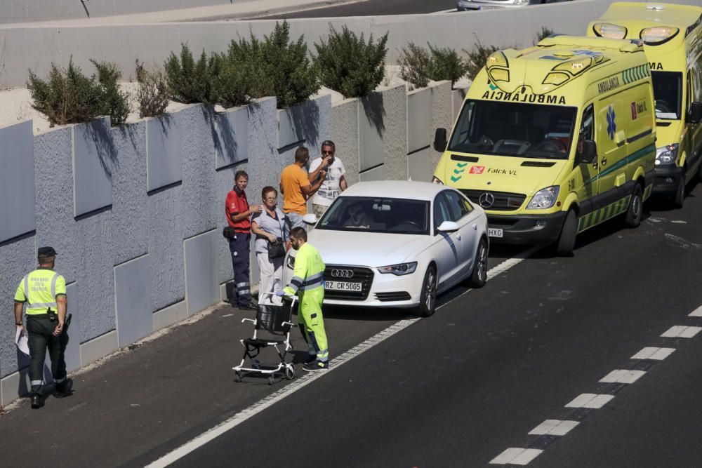 Dos accidentes causan grandes atascos en la Vía de Cintura y la autopista de Inca