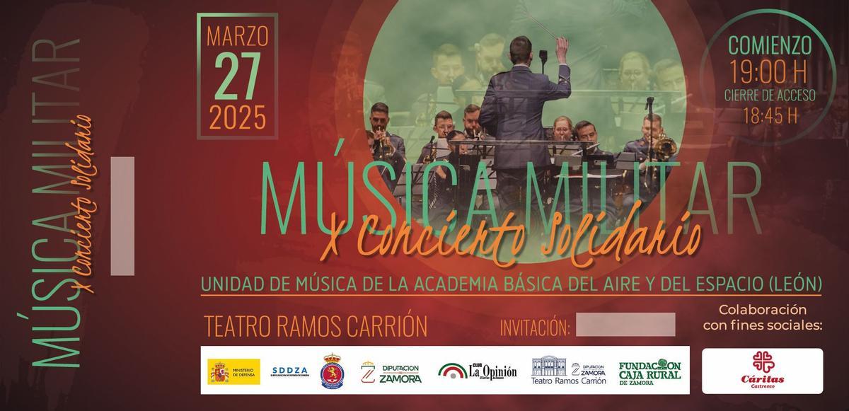 Invitación al concierto que es necesario retirar en el centro social de Caja Rural.