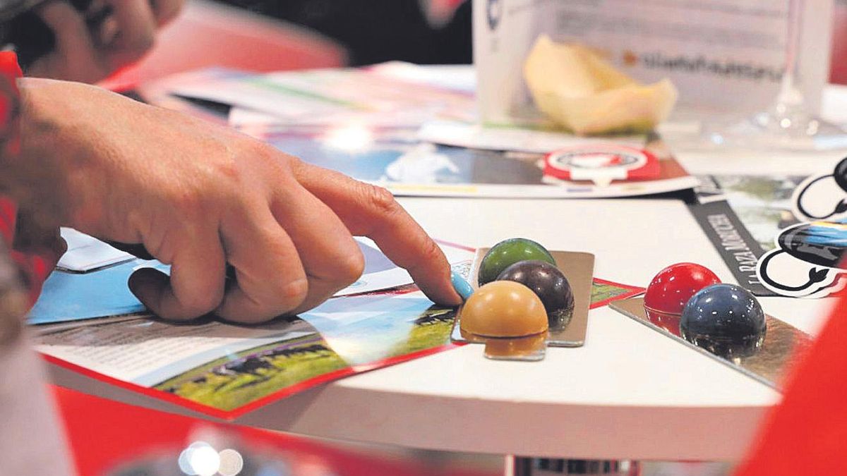 Muestra de algunos de los bombones en el Salón Gourmets.