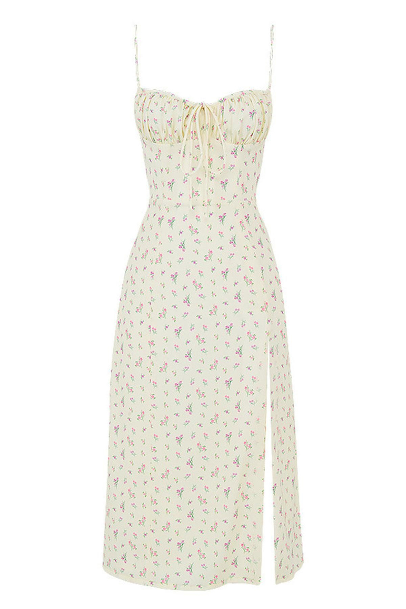 Vestido floral con abertura lateral de House of CB