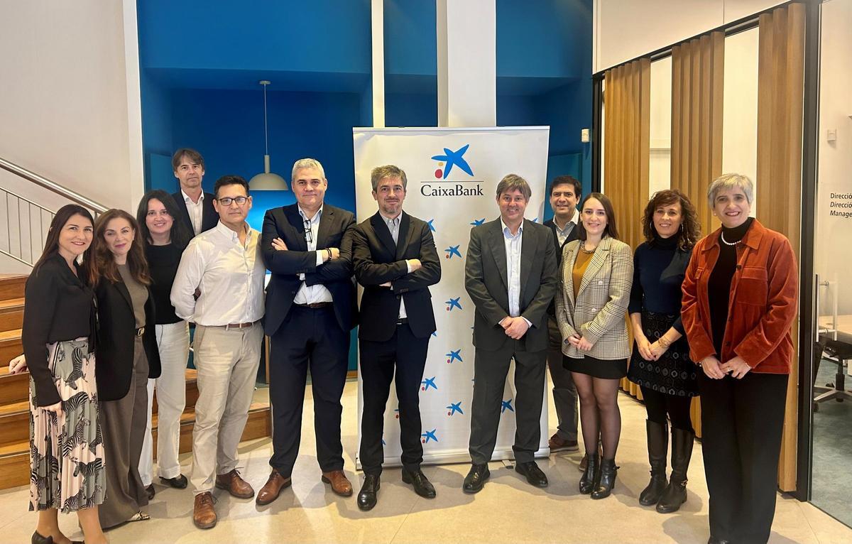 Algunos de los participantes en la jornada de fomento de la internacionalización de CaixaBank.