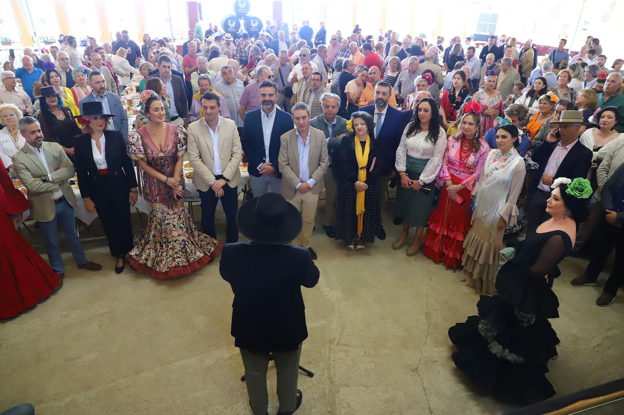 La recepción de la Federación de Peñas Cordobesas en la Feria de Córdoba en imágenes