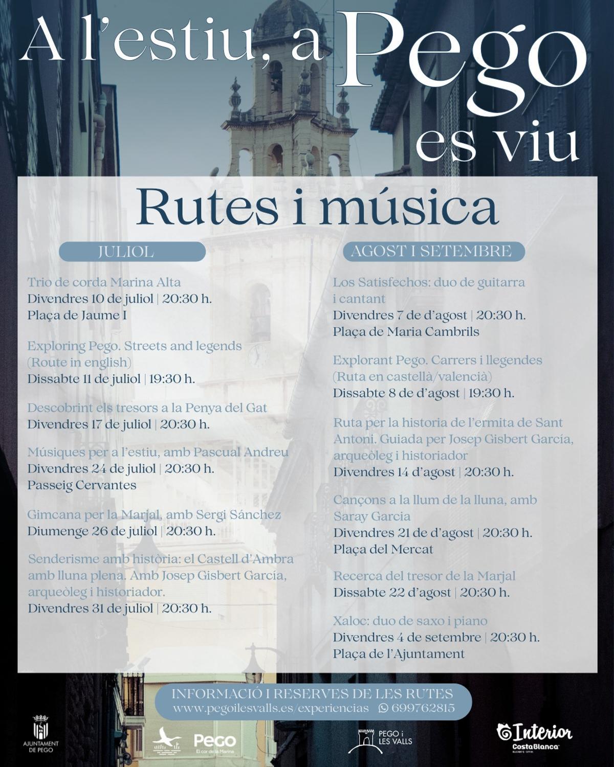 La programación de "A l'estiu, a Pego es viu"
