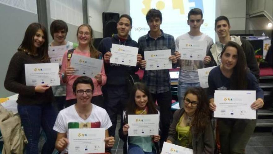 Los alumnos premiados en la modalidad de grupos de la Olimpiada Lingüística Española