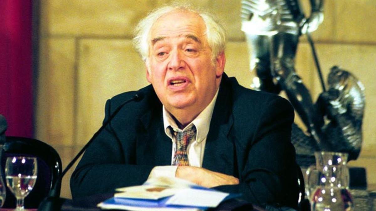 El crítico norteamericano Harold Bloom, en Barcelona, en el 2002.