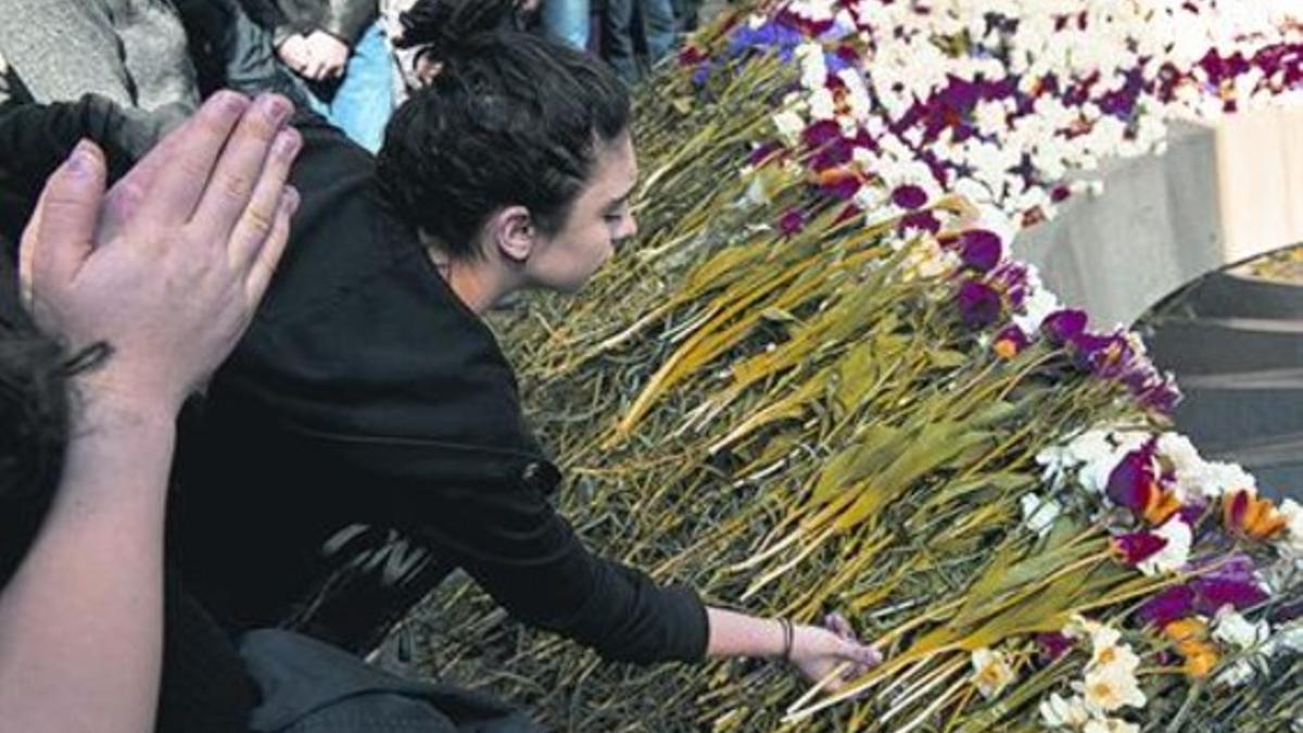 El homenaje anual, el 24 de abril, a las víctimas del genocidio en Armenia.
