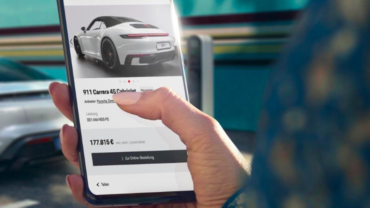 Porsche venderá coches por Internet, incluso desde el móvil.