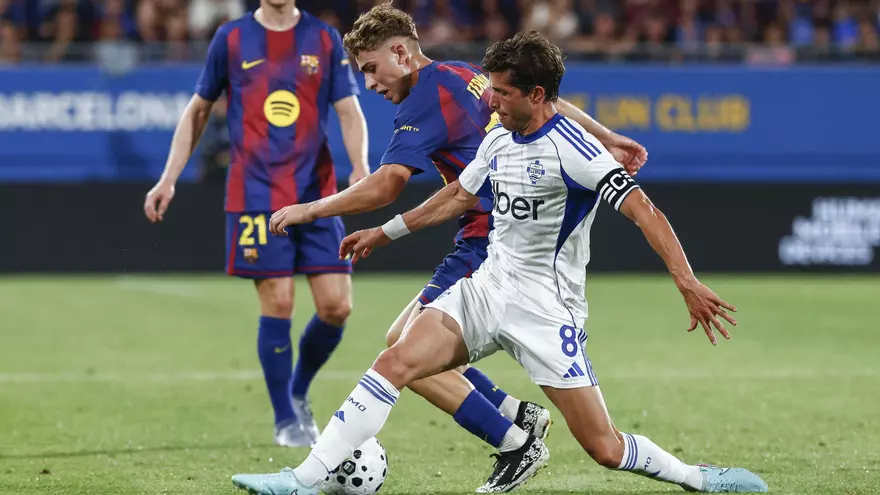 El Barça tomba el Como al final de la primera part i mostra bona forma per iniciar la lliga (5-0)