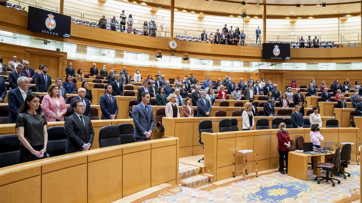 Vista general de una sesión de control al Gobierno en el Senado.