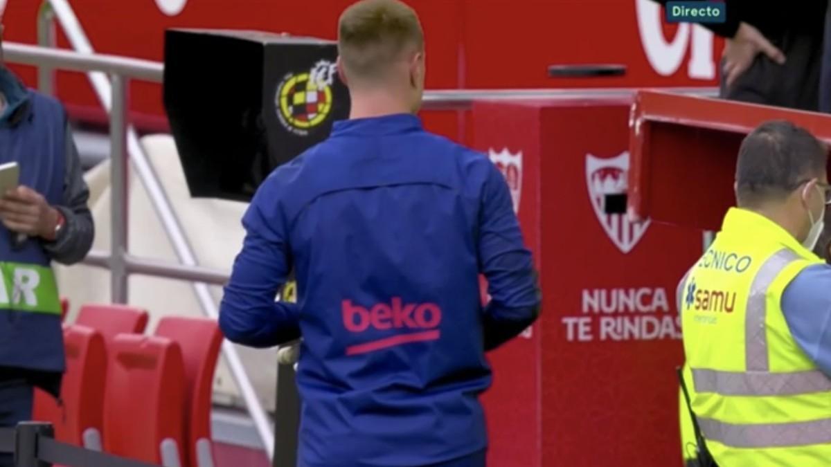 Ter Stegen se retiró del calentamiento en el Sánchez-Pizjuán