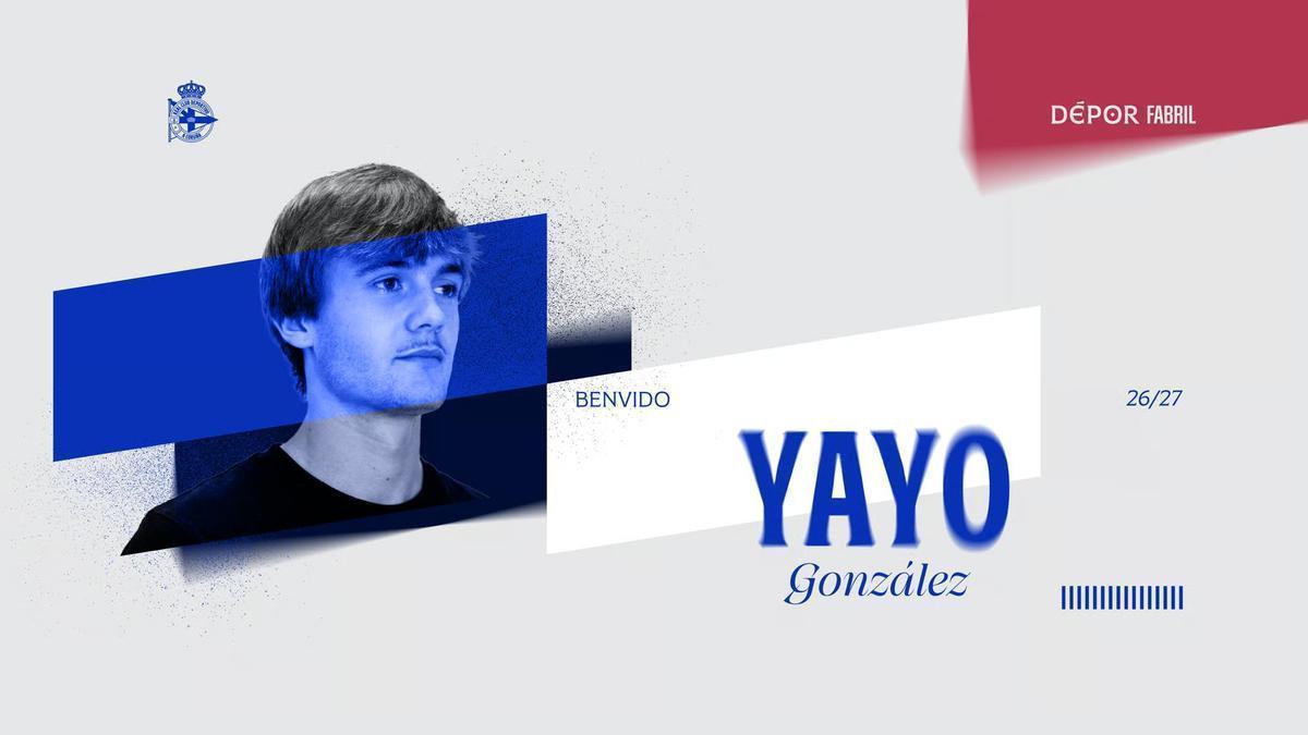 Anuncio de Yayo González, nuevo jugador del Fabril