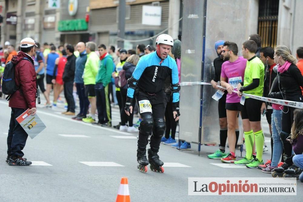 Murcia Maratón. Patinadores en carrera