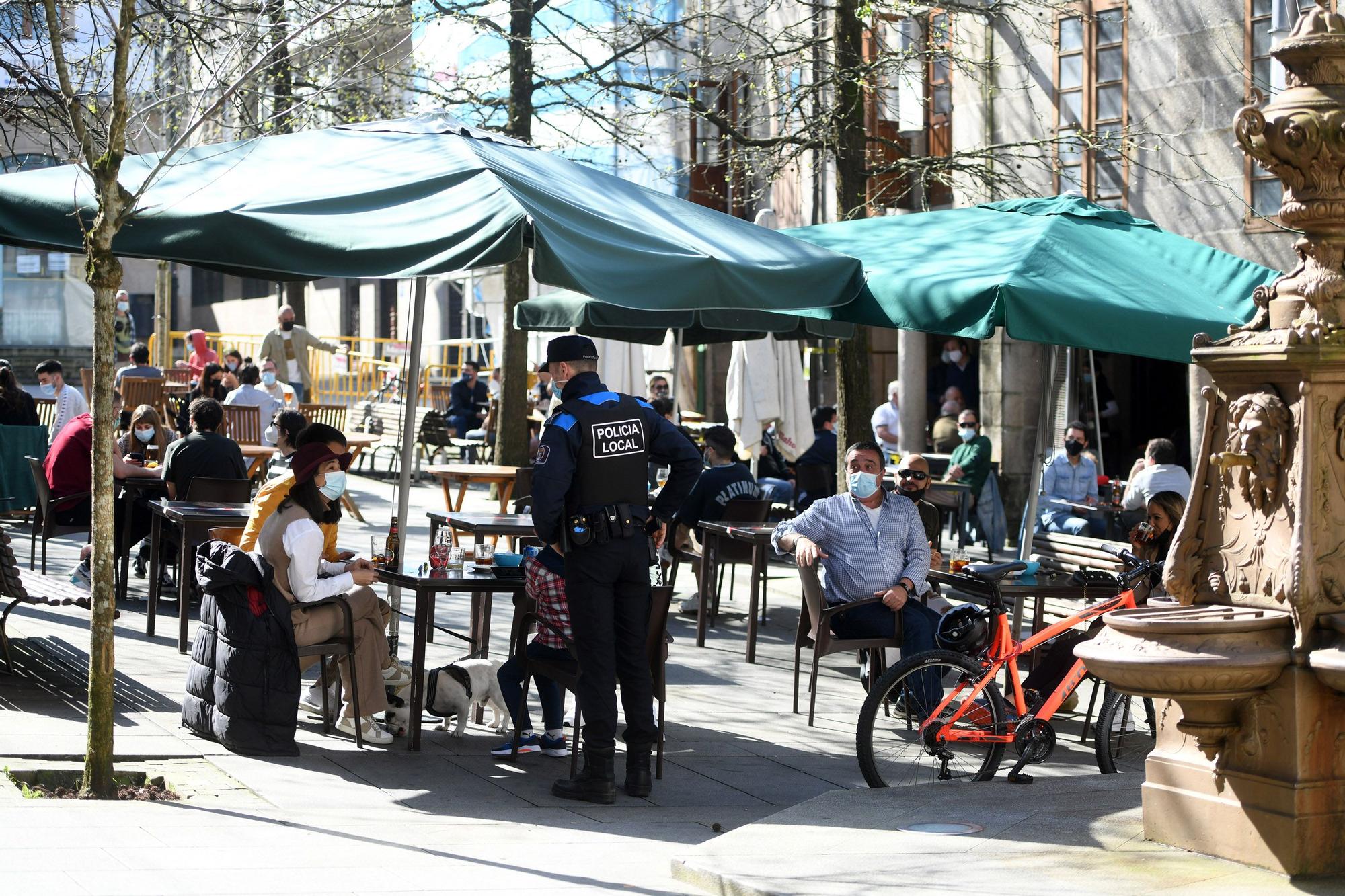 Reapertura hostelería en Pontevedra | La Policía Local intensifica la vigilancia en A Verdura