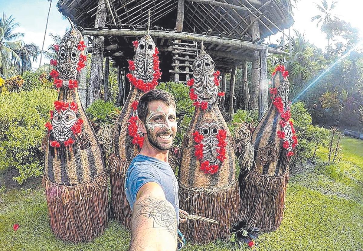 El aventurero tinerfeño, en Tanzania.