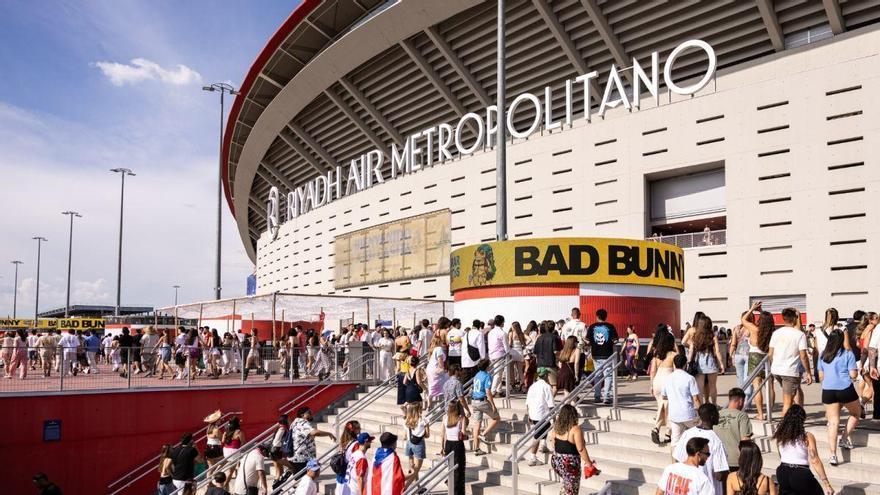 El impacto económico en Madrid de la residencia de Bad Bunny en el Riyadh Air Metropolitano superaría los 200 millones de euros