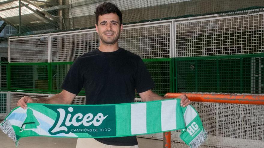 El coruñés Pablo Cancela, durante su presentación como jugador del Liceo.