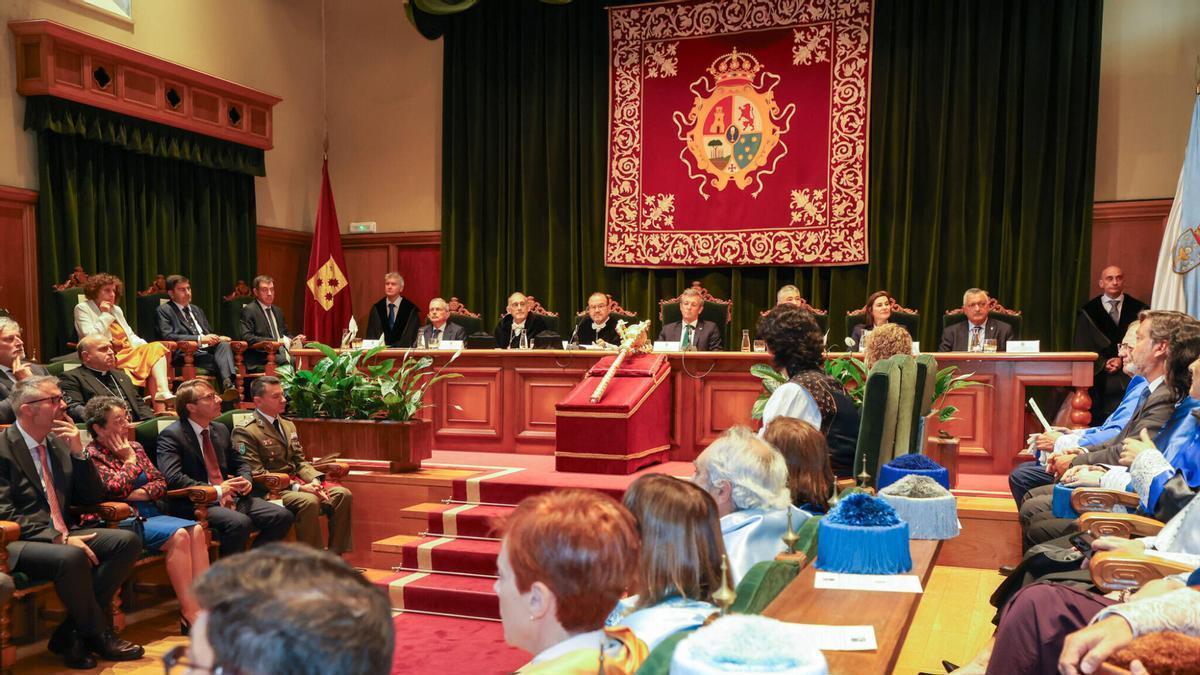Acto de apertura del curso universitario de Galicia de hace un año.