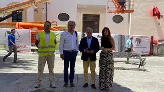 Avanzan las obras de la fachada de la iglesia de La Compañía
