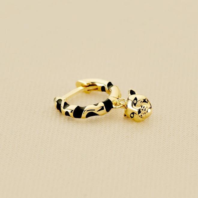 Piercing Criolla Leopard negro/oro