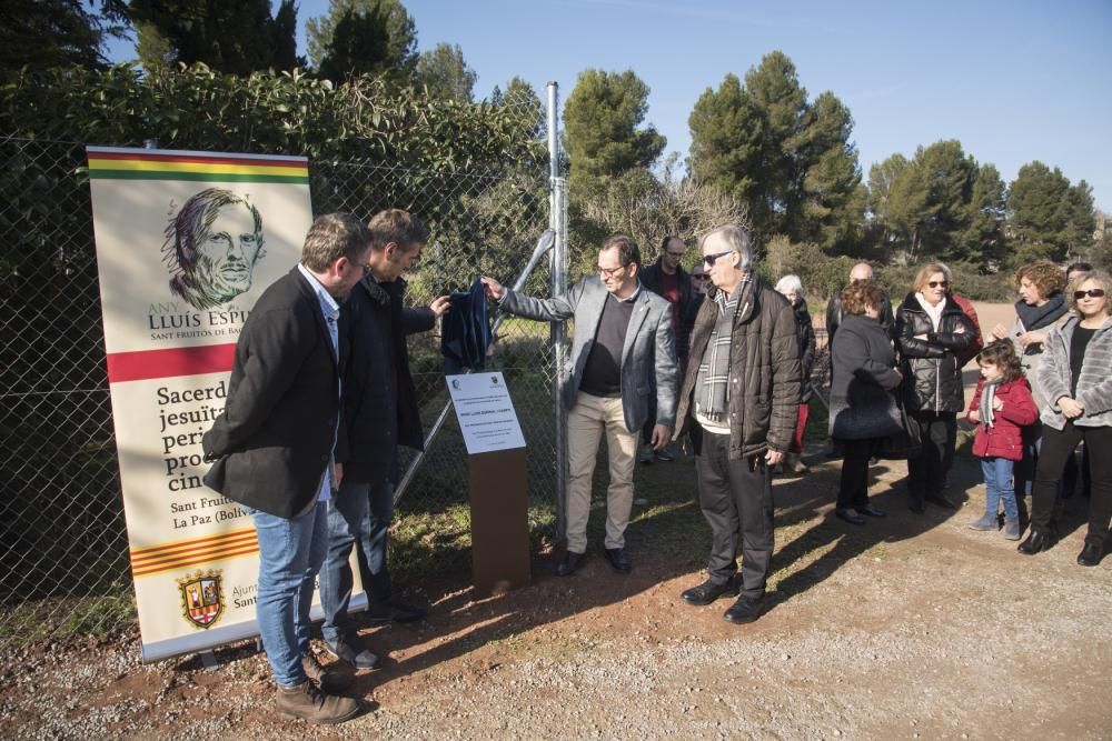 Sant Fruitós homenatja el jesuïta Lluís Espinal