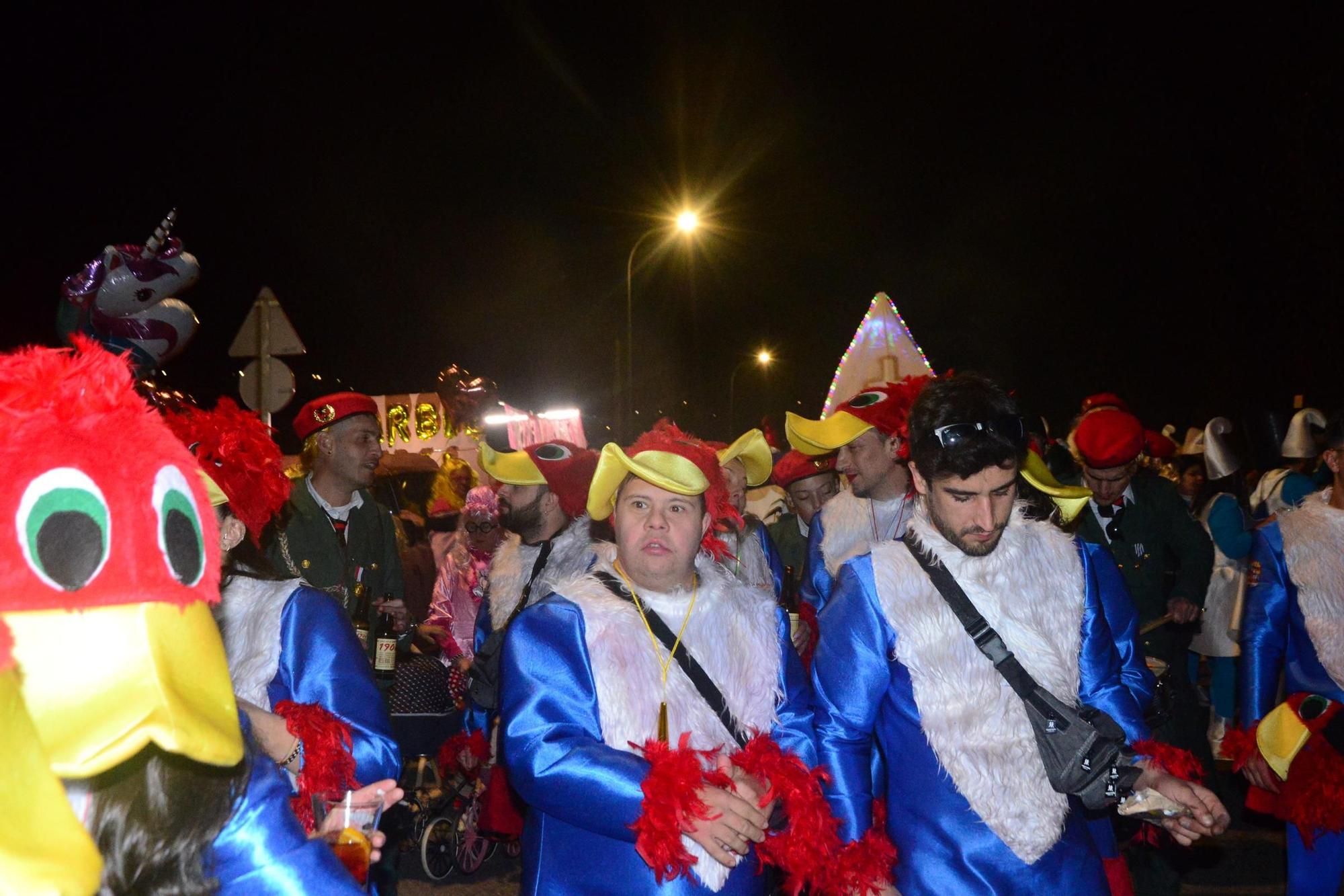 El Enterro da Sardiña nocturno en Moaña