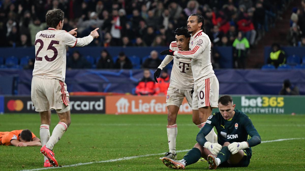 Thomas Müller, celebrando un tanto en Champions