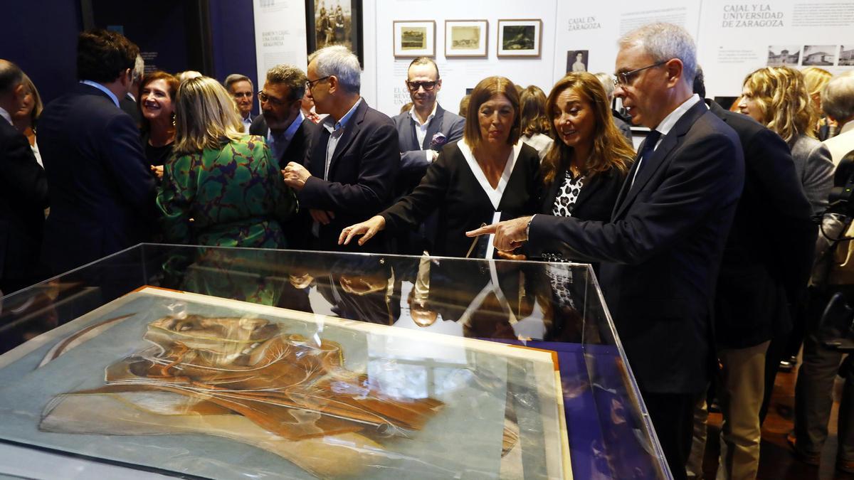 Inauguración del espacio sobre Ramón y Cajal en el paraninfo de la Universidad de Zaragoza