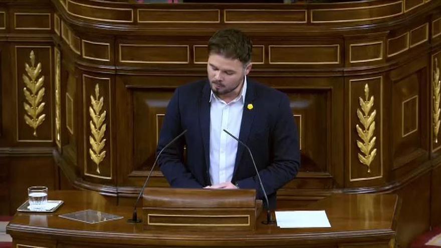 Rufián pide el cese de toda actividad no esencial: "O paramos el país o nos quedamos sin país"